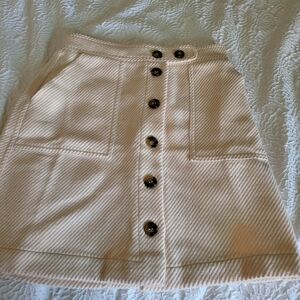 FRNCH Corduroy Button-Front Skirt